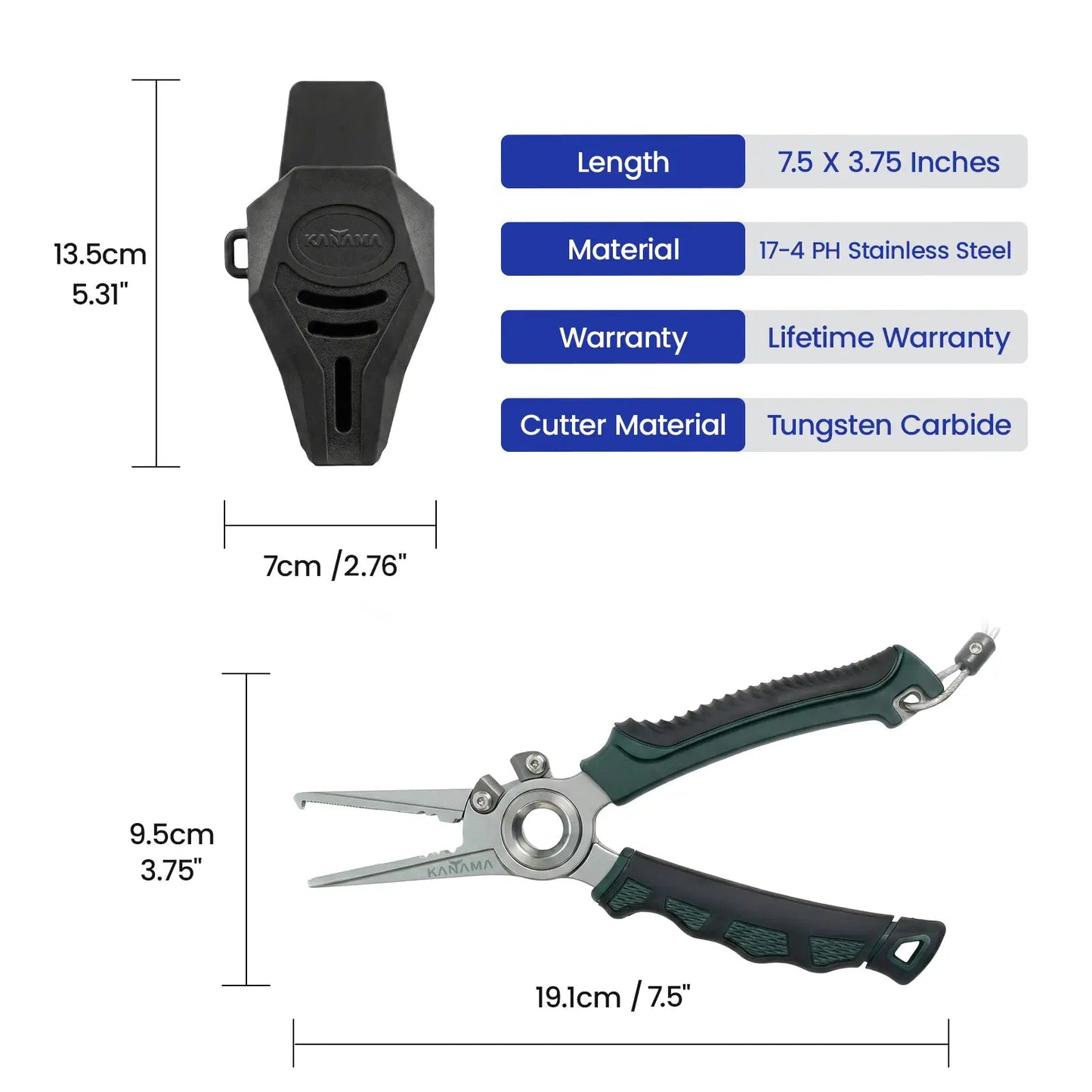Kanama high-strength rust-resistant fishing pliers