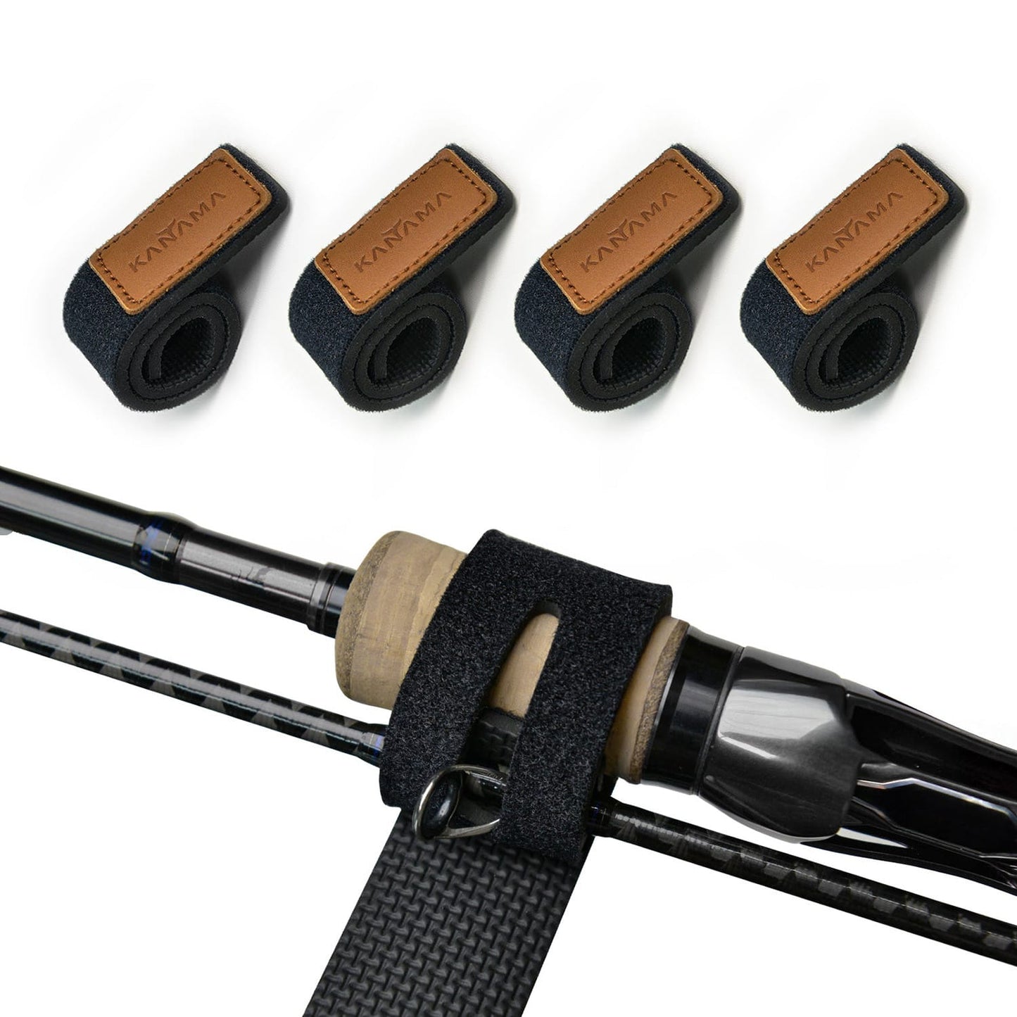 Fishing rod wrap pole straps