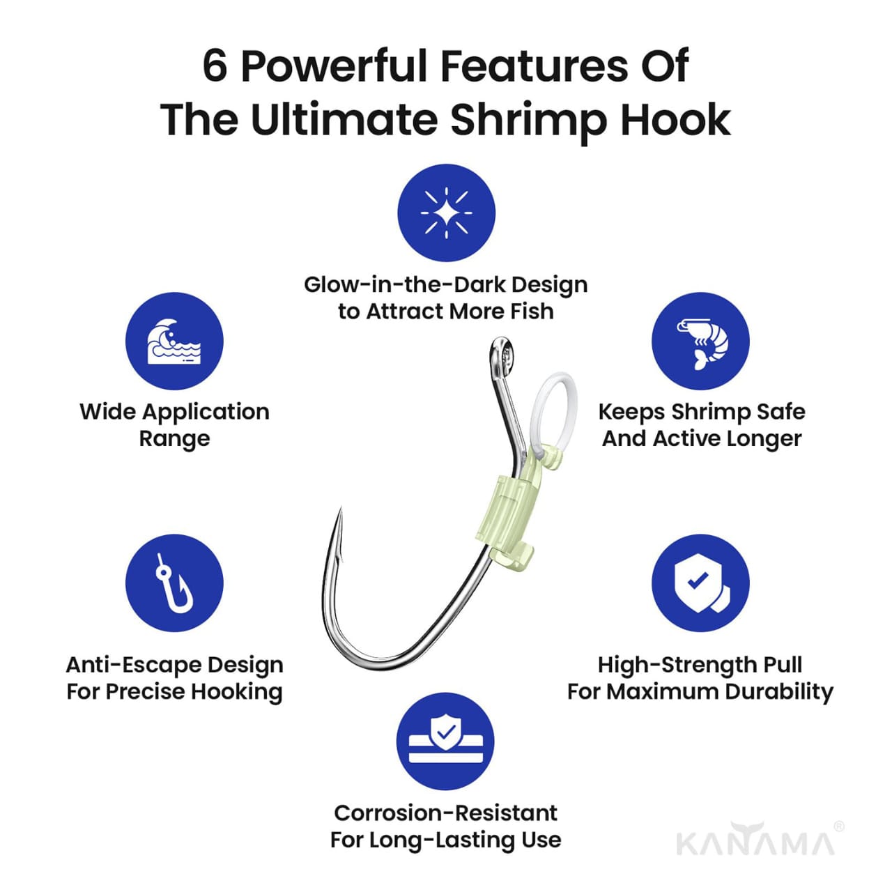 Luminous Live Shrimp Hooks
