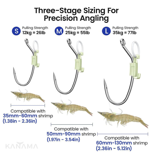 Luminous Live Shrimp Hooks